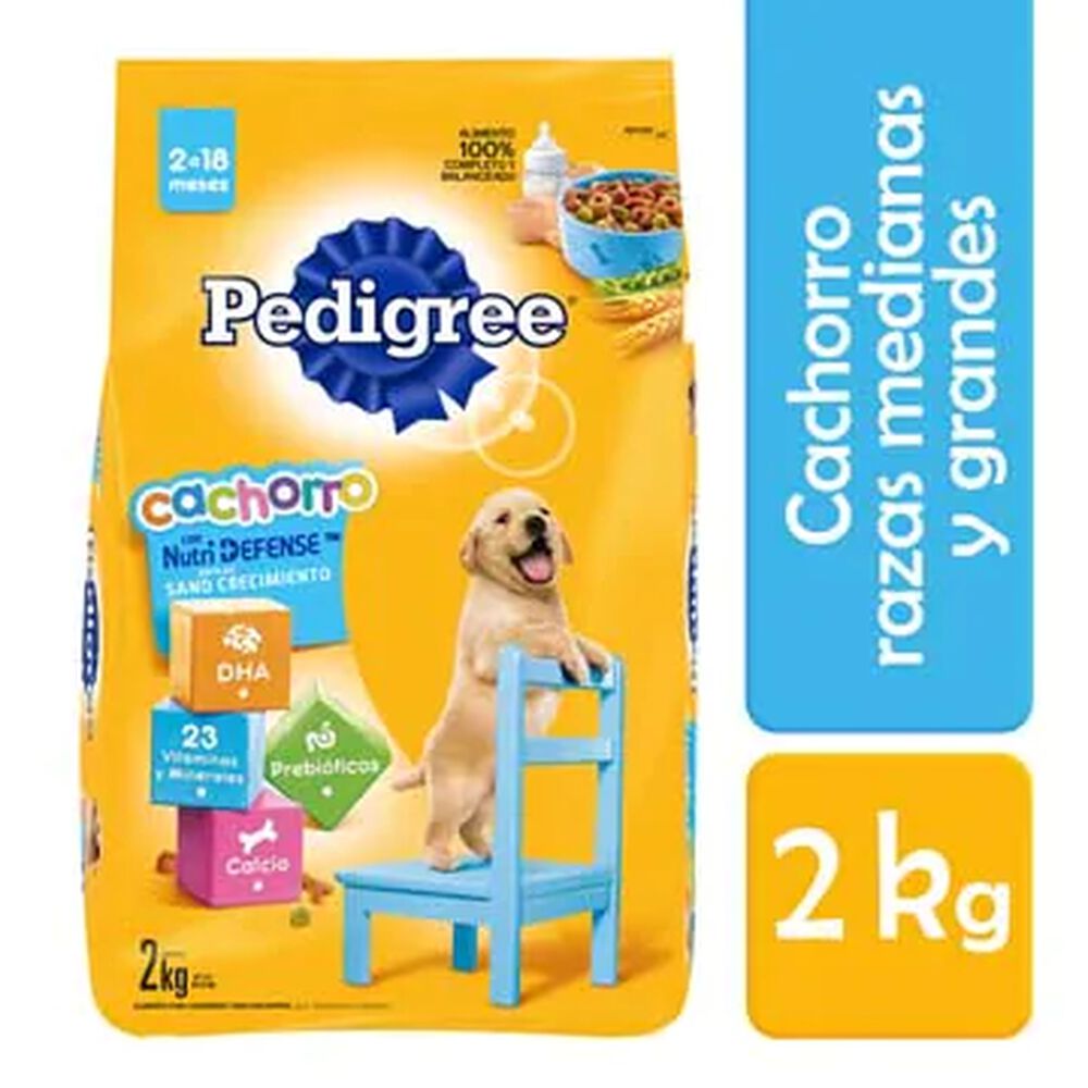 Alimento para perro cachorro Pedigree razas mediana y grandes 2 Kg image number 0
