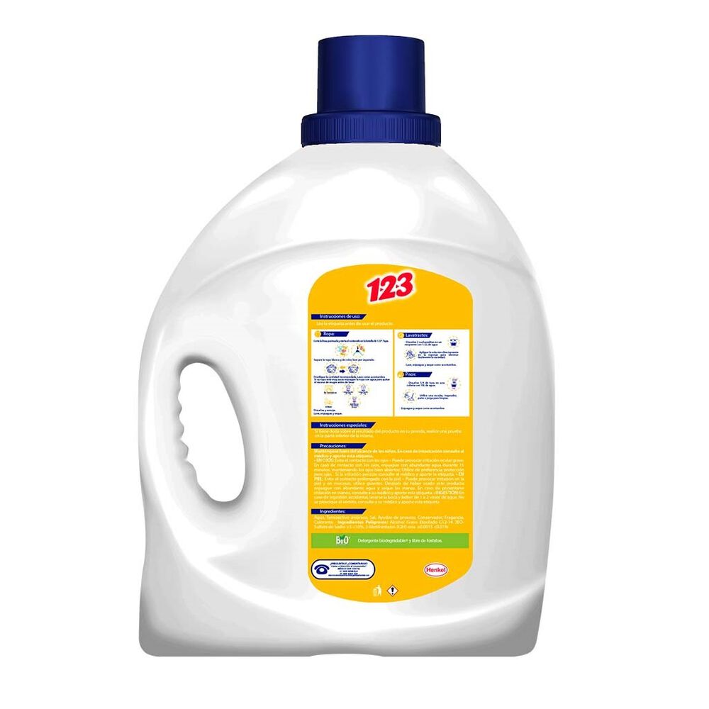 Detergente 1 2 3 Multiusos Antibacterial  4.65 Lt image number 1