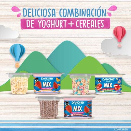 Yoghurt Danone Mix Sabor Fresa con Cereal Azucarado 143g image number 6