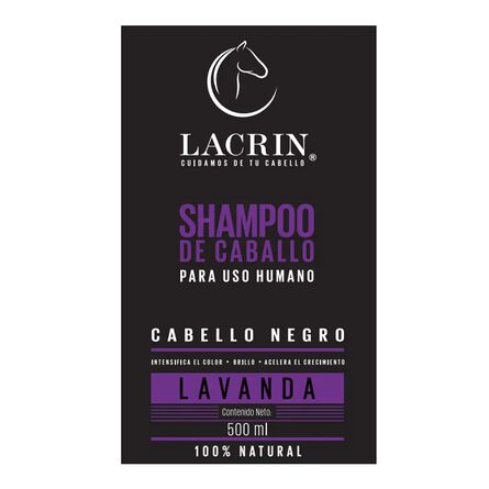Shampoo de Caballo para Cabello Negro Lacrin Lavanda 500 ml image number 1