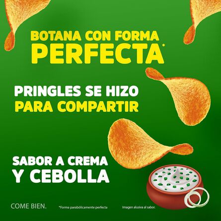 Papas Pringles Crema y Cebolla 124g image number 2