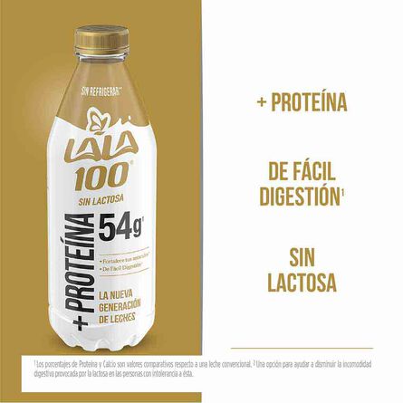Leche Lala 100 Sin Lactosa Proteína 1 Litro image number 3