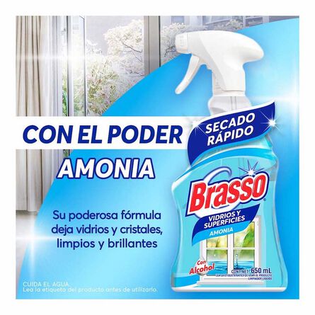 Brasso® Limpiador Líquido para Vidrios y Superficies Amonia 650 ml image number 1