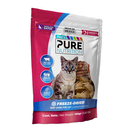 Premios para Gato Pure Nutrition Liofilizado de Res 100 gr image number 1