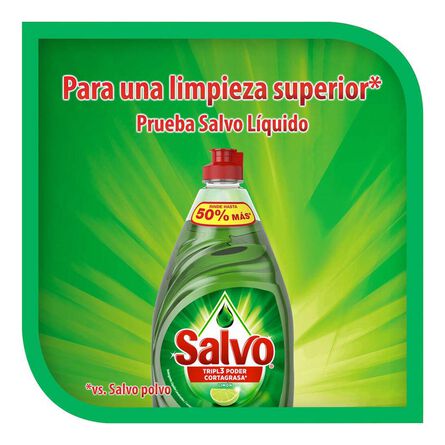Salvo Limón Detergente en Polvo Lavatrastes 2.1 Kg image number 2