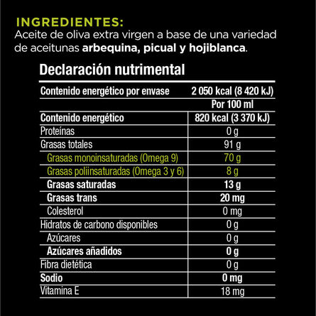Aceite de Oliva Oli de Nutrioli Extra Virgen 250 ml image number 2