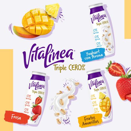 Yoghurt Vitalínea Zero Bebible con Frutos Amarillos sin Azúcar 220g image number 6