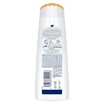 Shampoo Dove Nutrición Anti-Frizz 350 ml image number 1