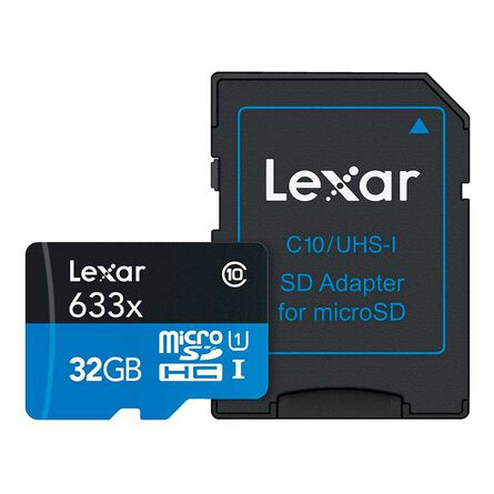 Tarjeta Micro SD con Adaptador SD Lexar 32 GB
