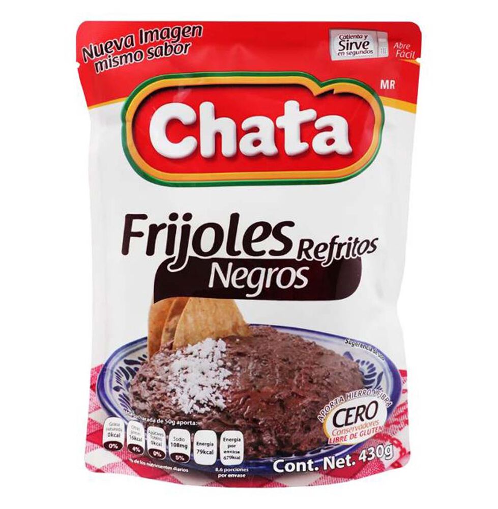 Frijoles Negros Chata Refritos 430 gr image number 0