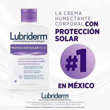 Crema Corporal Lubriderm Protección Solar 400 ml image number 2