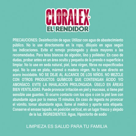 Blanqueador Cloralex El Rendidor 2 lt image number 2