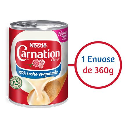 Leche Evaporada Nestlé Carnation Clavel Original 360g image number 1