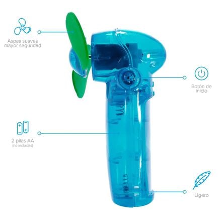 Mini Ventilador Steren Azul image number 3