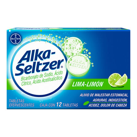 Antiácido Alka-Seltzer Sabor Lima-Limón 12 Tabletas Efervescentes&nbsp; image number 0