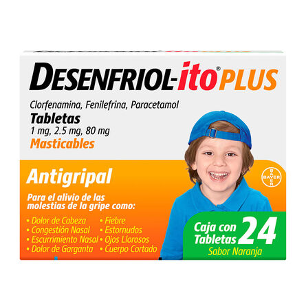 Desenfriol-ito PLUS Paracetamol 80 mg 24 Tabletas Masticables image number 2