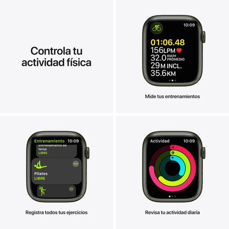 Apple Watch Series 7 MKJ93LZ/A Aluminio 45mm Verde image number 6