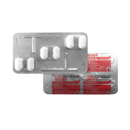 Cafiaspirina Forte Acido Acetilsalicílico 650 mg Cafeína 56 mg 24 Tabletas image number 5