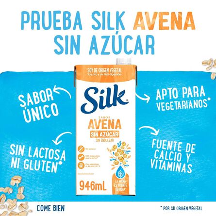 Silk Alimento Líquido de Avena sin Azúcar 946 ml image number 1