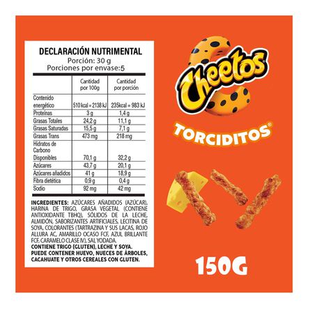 Botana De Chile Y Queso Cheetos Torciditos 145 G image number 2