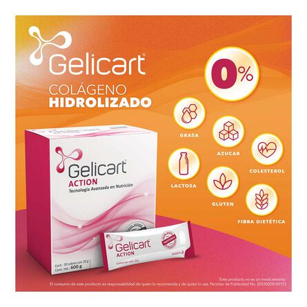 Colageno Hidrolizado Gelicart Action 20 g image number 1