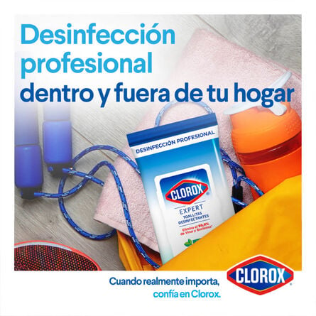 Toallitas Desinfectantes Clorox Expert Fresco 60 Unidades image number 4