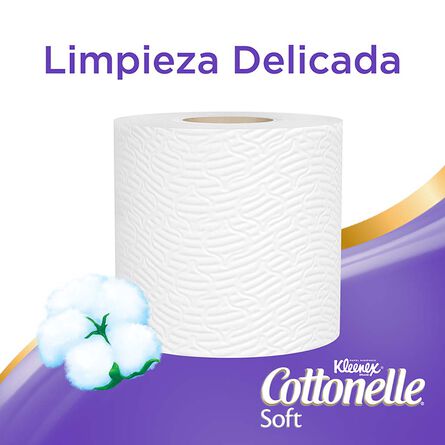 Papel Higiénico Kleenex Cottonelle Soft 32 Rollos, 180 Hojas Dobles image number 3