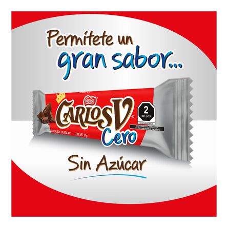 Chocolate con Leche Carlos V Cero sin Azúcar* 17g image number 4