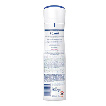 Desodorante Aclarante Nivea Tono Natural Classic Touch Spray 150 ml image number 2