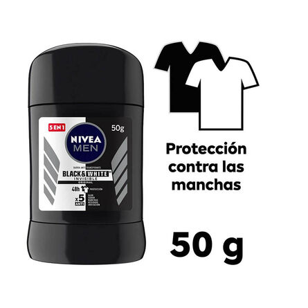 Desodorante Antimanchas Nivea Men B&W Invisible Power Stick 50 g image number 8