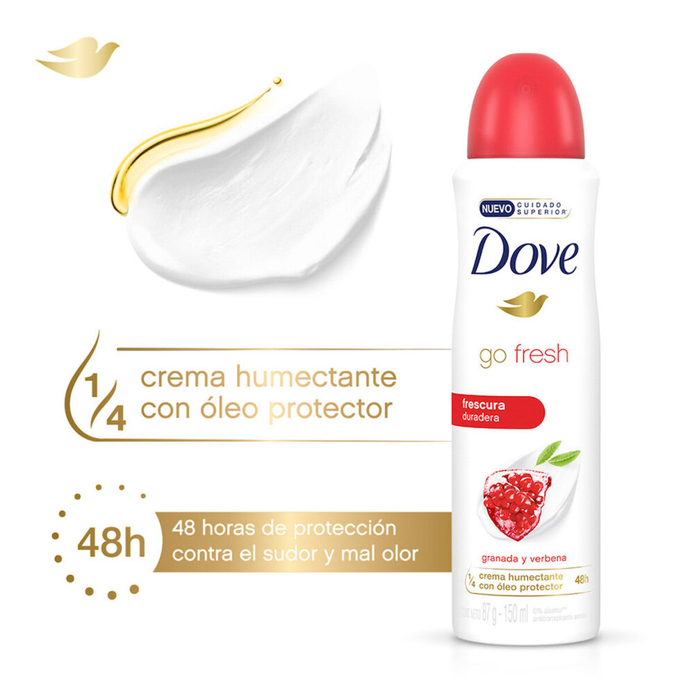 Desodorante en aerosol Dove Granada para dama 150 ml image number 1