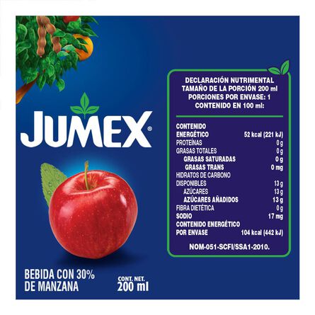 Jugo Jumex sabor Manzana Roja 200 ml image number 2