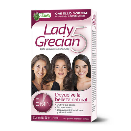 Tinte Lady Grecian Colorante en Shampoo Cabello Normal 120 ml image number 3