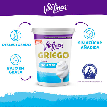 Yoghurt Griego Vitalínea Endulzado 900 g image number 2