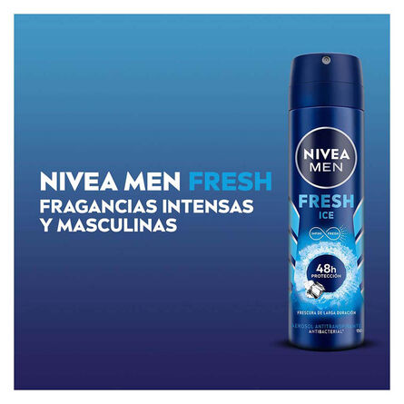 Desodorante Antibacterial Nivea Men Fresh Ice en Spray 150 ml image number 3