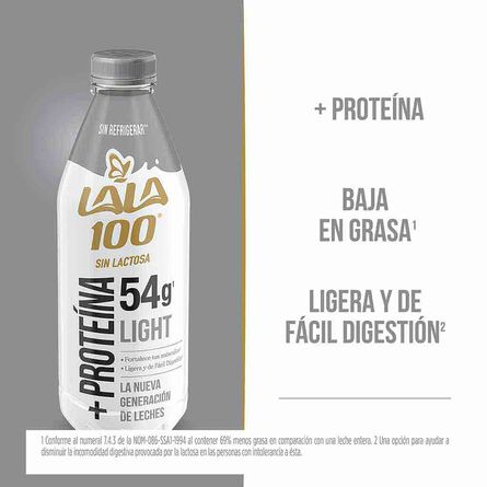 Leche Lala 100 Sin Lactosa Proteína Light 1 lt image number 3