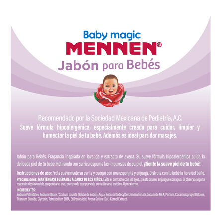 Jabón en Barra Mennen para Bebé Lavanda y Avena 90 g image number 2