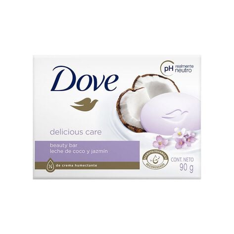 Jabón en barra Dove Delicious Care Leche de Coco Multipack 4 Barras de 90 g c/u