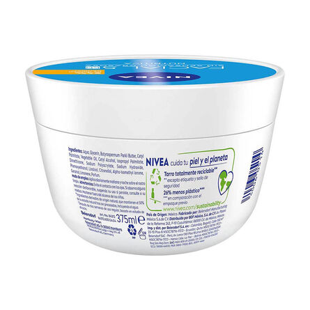 Nivea Crema Facial Hidratante 5 En 1 Cuidado Nutritivo 375 ml image number 6