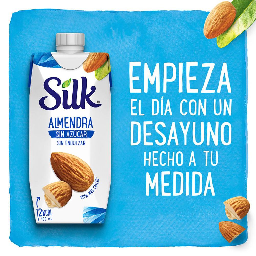 Silk Alimento Líquido De Almendra Sin Azúcar Sin Endulzar 500mL image number 3