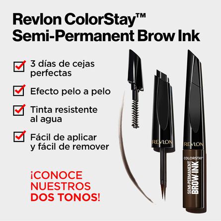Delineador para Cejas Revlon Colorstay Semi Permanent Brow Ink Tono 351 Soft Brown 50 g image number 3