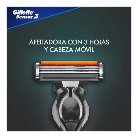 Máquina Gillette 3 Hojas con 4 Cartuchos image number 2