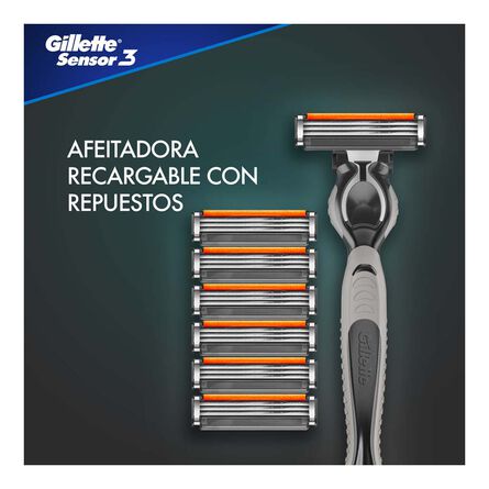 Máquina Gillette 3 Hojas con 4 Cartuchos image number 1