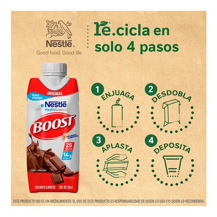 Suplemento Alimenticio Boost Azteca Original Chocolate 330 ml image number 8