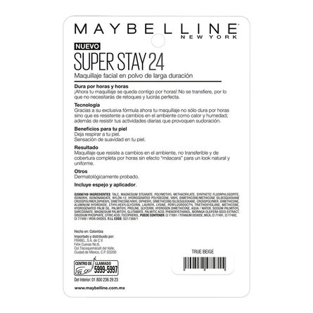 Polvo Maybelline New York Superstay 24H True Beige 10 g image number 1