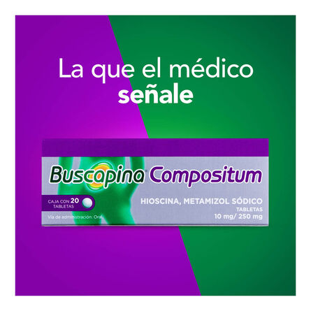 Buscapina Compositum 20 tabletas 250 mg image number 2