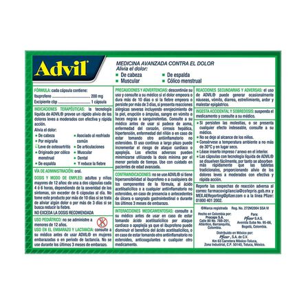 Advil Fast Gel 200mg Cap con 10 image number 2