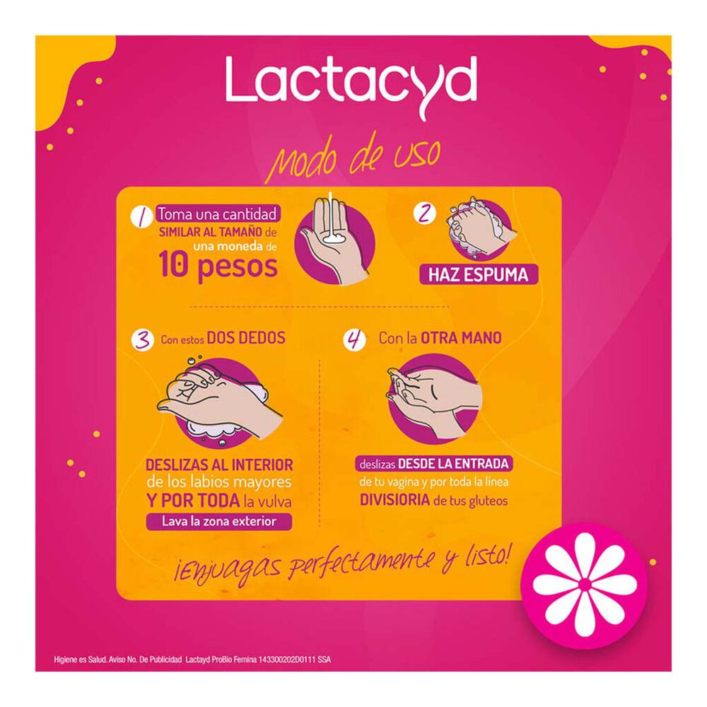 Lactacyd Pro.Bio Femina Shampoo, 200ml image number 3