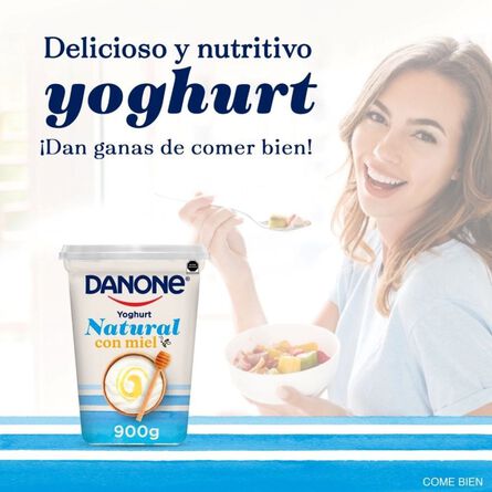 Yoghurt Danone Natural con Miel de Abeja 900g image number 2