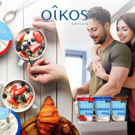 Yoghurt Griego Oikos Con Fresa 900 g image number 3